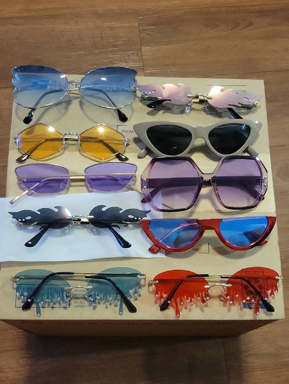 Assorted Colorful Novelty Sunglasses - Multi Color Pack